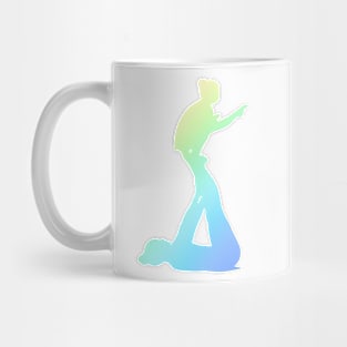 A women’s pair doing straddle on feet Mug